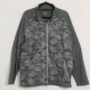 G/FORE "The Shelby" Mens XL Charcoal Camo Hybrid Golf Jacket Full-Zip G4MS21O02‎